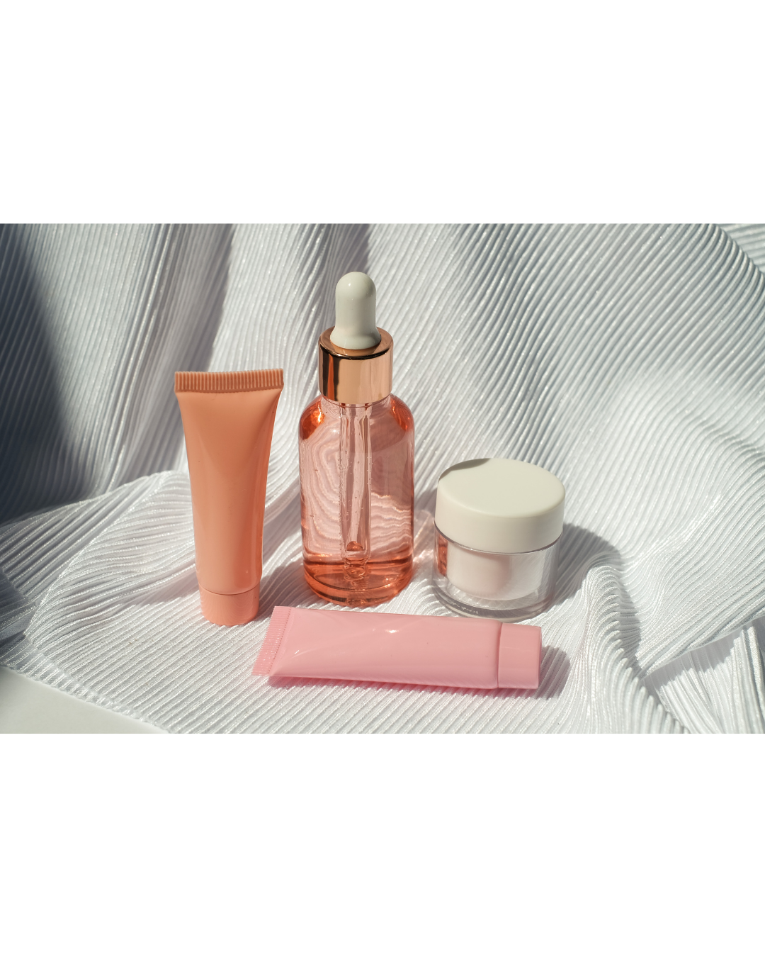A selection of skincare products.