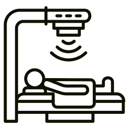 Skin cancer treatment icon.